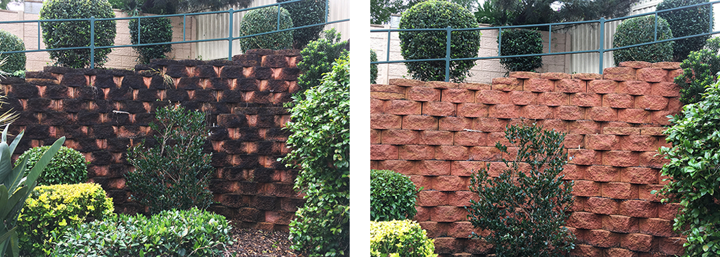 high pressure brick wall cleaning Central Coast NSW