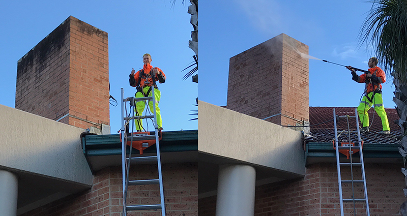 high pressure roof cleaning Central Coast and Sydney